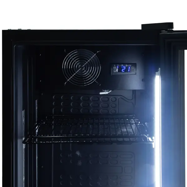 Koelkast | 160L | Zwart | +2°C/+10°C | Geforceerd | 405x435x1775(h)mm