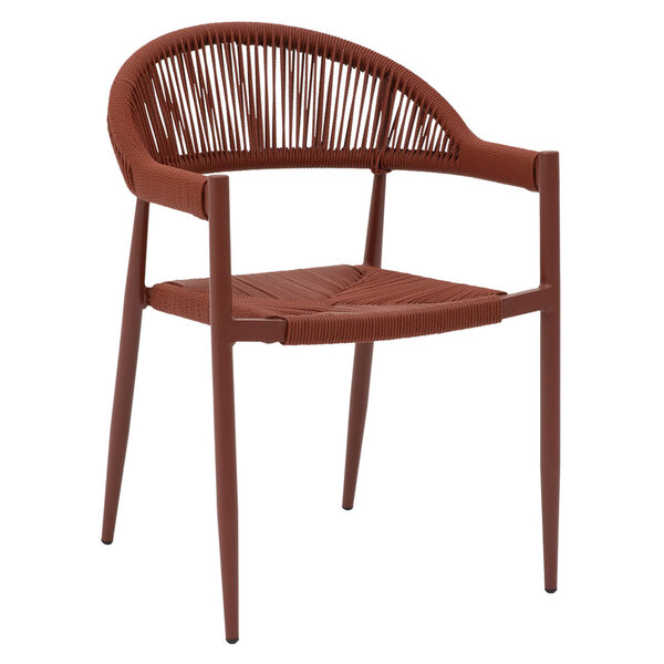 Stoel | VOLGA | Aluminium Rotan/Aluminium | Red | In-/Outdoor | 570x575x760(h)mm