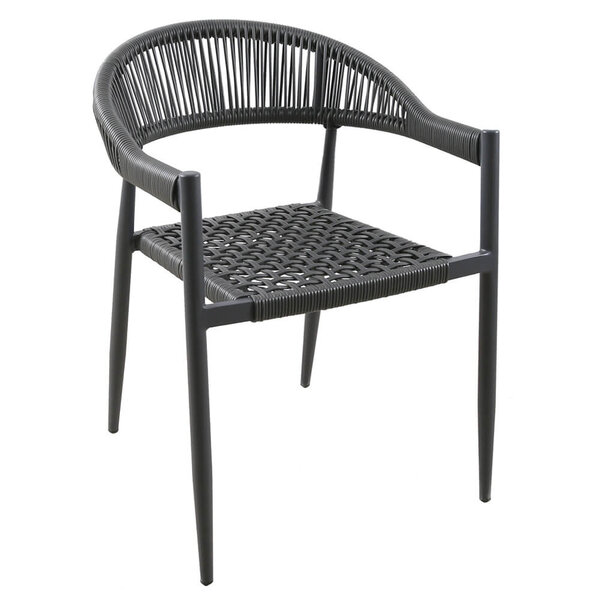 Stoel | VOLGA | Aluminium Rotan/Aluminium | Grey | In-/Outdoor | 570x600x780(h)mm