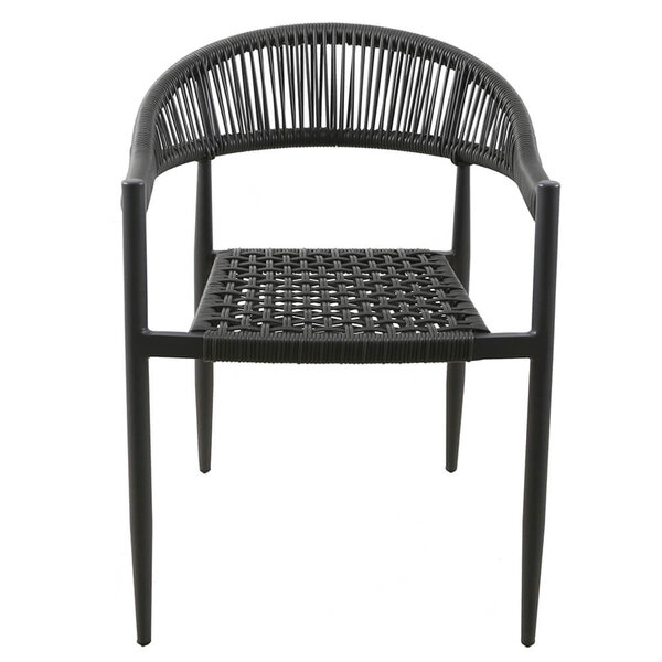 Stoel | VOLGA | Aluminium Rotan/Aluminium | Grey | In-/Outdoor | 570x600x780(h)mm