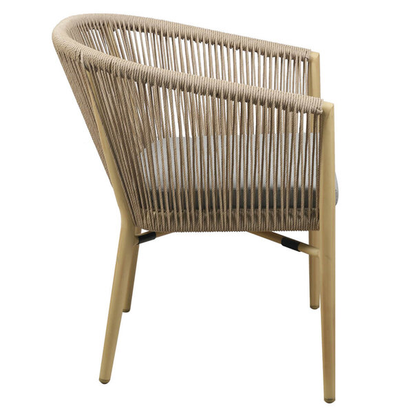 Stoel | VEGA | Aluminium Rotan/Aluminium | Beige | In-/Outdoor | 580x610x780(h)mm