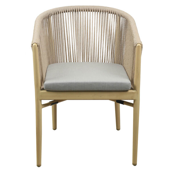Stoel | VEGA | Aluminium Rotan/Aluminium | Beige | In-/Outdoor | 580x610x780(h)mm