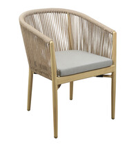 HC Stoel | VEGA | Aluminium Rotan/Aluminium | Beige | In-/Outdoor | 580x610x780(h)mm 
