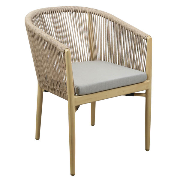 Stoel | VEGA | Aluminium Rotan/Aluminium | Beige | In-/Outdoor | 580x610x780(h)mm