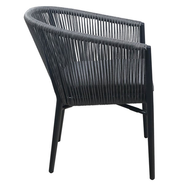 Stoel | VEGA | Aluminium Rotan/Aluminium | Grey | In-/Outdoor | 580x610x780(h)mm