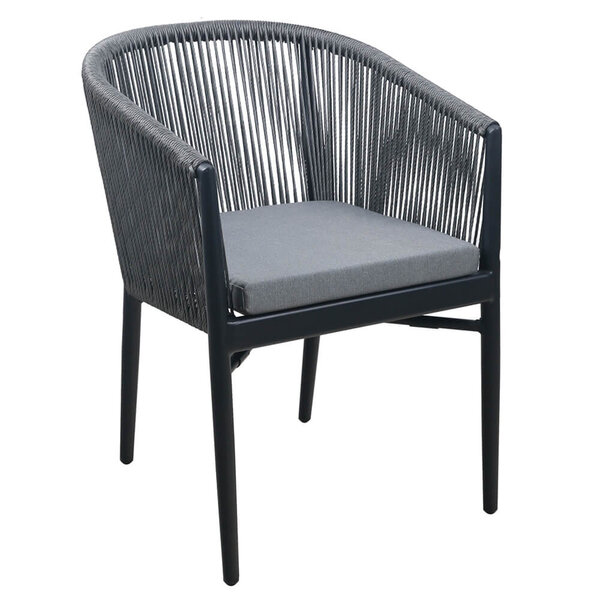 Stoel | VEGA | Aluminium Rotan/Aluminium | Grey | In-/Outdoor | 580x610x780(h)mm