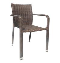 HC Stoel | BARI | Aluminium Rotan/Aluminium | Mocca | In-/Outdoor | Stapelbaar | 560x590x830(h)mm 