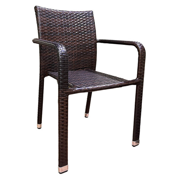 Stoel | BARI | Aluminium Rotan/Aluminium | Brown | In-/Outdoor | Stapelbaar | 560x590x830(h)mm
