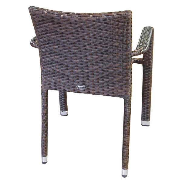 Stoel | BARI | Aluminium Rotan/Aluminium | Brown | In-/Outdoor | Stapelbaar | 560x590x830(h)mm