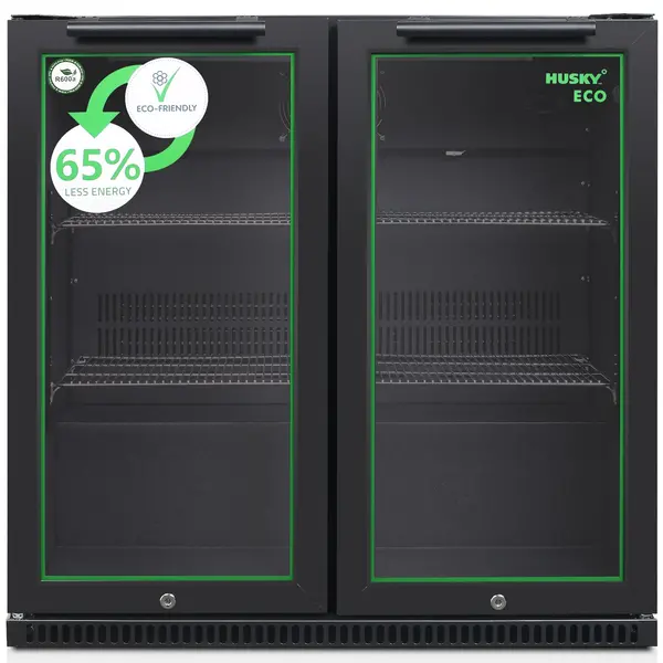 Barkoelkast | ECO | 218L | Zwart | 0°C/+10°C | Geforceerd | Draaideuren | 866x520x865(h)mm