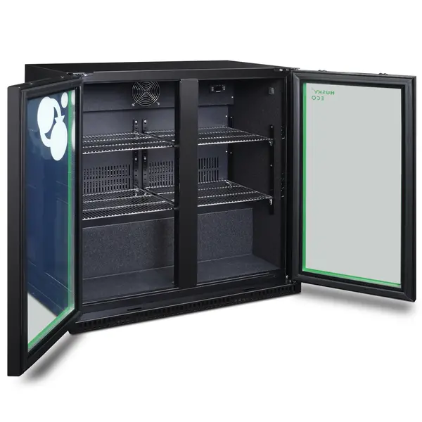 Barkoelkast | ECO | 218L | Zwart | 0°C/+10°C | Geforceerd | Draaideuren | 866x520x865(h)mm