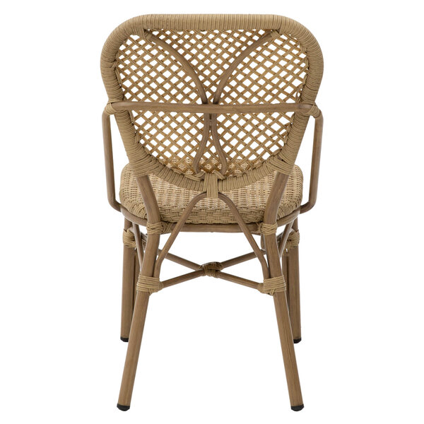 Stoel | CORNNIE | Aluminium Rotan/Aluminium | Naturel | In-/Outdoor | 460x605x870(h)mm