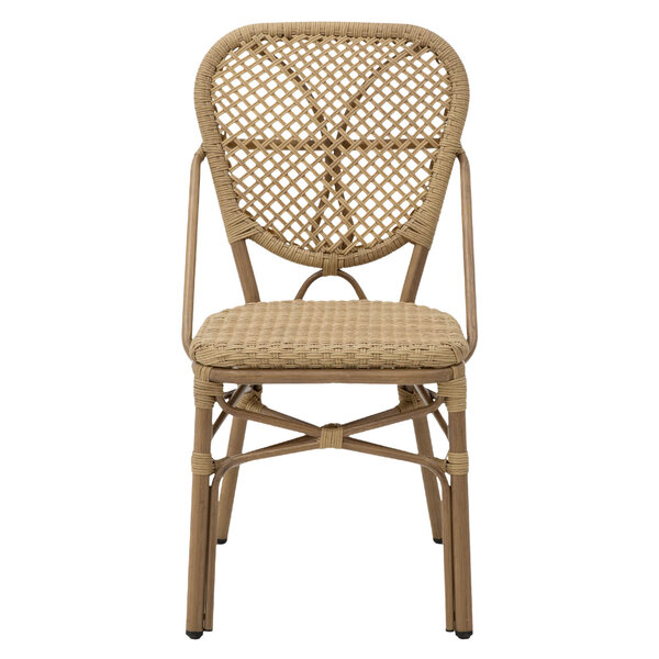Stoel | CORNNIE | Aluminium Rotan/Aluminium | Naturel | In-/Outdoor | 460x605x870(h)mm