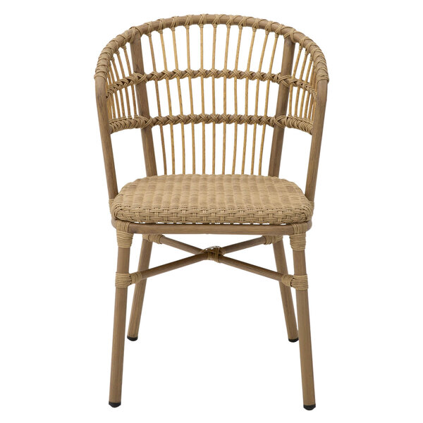 Stoel | KAREN | Aluminium Rotan/Aluminium | Naturel | In-/Outdoor | 540x615x820(h)mm