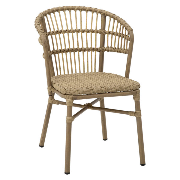 Stoel | KAREN | Aluminium Rotan/Aluminium | Naturel | In-/Outdoor | 540x615x820(h)mm