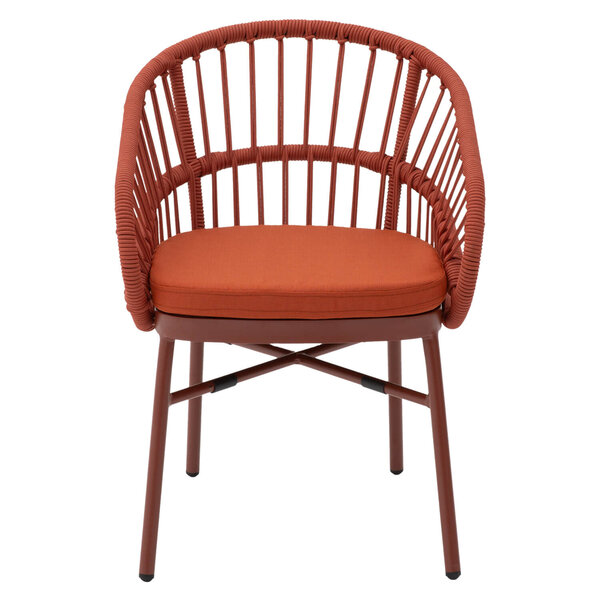 Stoel | NIKITA | Aluminium Rotan/Aluminium | Red | In-/Outdoor | 580x615x780(h)mm