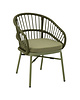HC Stoel | NIKITA | Aluminium Rotan/Aluminium | Green | In-/Outdoor | 580x615x780(h)mm 