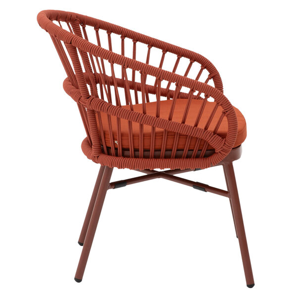 Stoel | NIKITA | Aluminium Rotan/Aluminium | Grey | Zwart Frame | In-/Outdoor | 580x615x780(h)mm