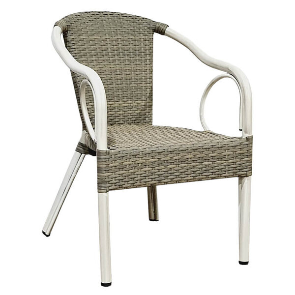 Stoel | VERONA | Aluminium Rotan/Aluminium | Grey | In-/Outdoor | Stapelbaar | 560x610x790(h)mm