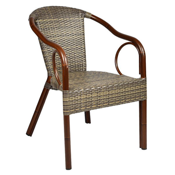 Stoel | VERONA | Aluminium Rotan/Aluminium | Brown | In-/Outdoor | Stapelbaar | 560x610x790(h)mm