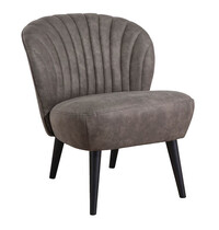 HC Loungestoel | BOREAS | Microvezel/Hout | Olive | Zwarte Poten | Indoor | 600x680x770(h)mm 