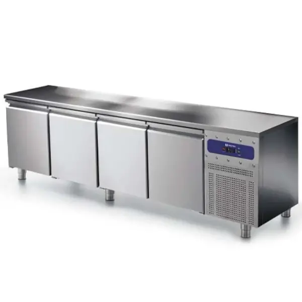 Koelwerkbank | 550L | 4 Deuren | -2°C/+8°C | Statisch + Ventilator | 2330x600x850(h)mm