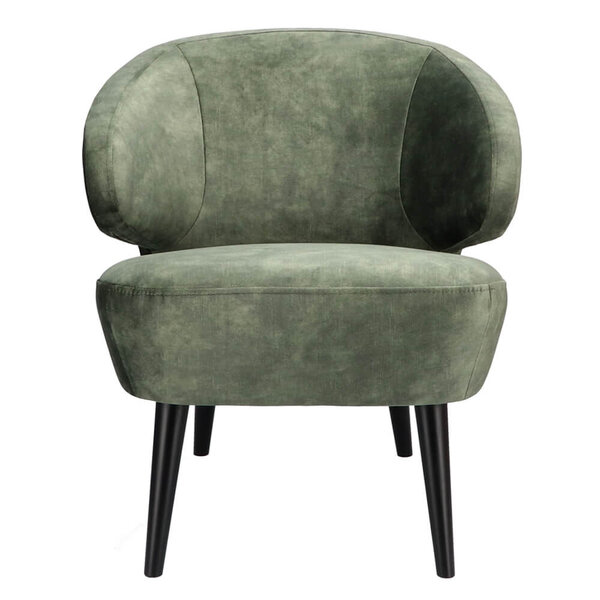 Loungestoel | BETA | Fluweel/Hout | Hunter | Zwarte Poten | Indoor | 620x700x700(h)mm
