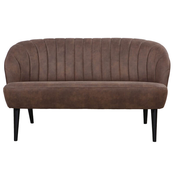 Loungebank | BOREAS | Microvezel/Hout | Brown | Zwarte Poten | Indoor | 1340x710x720(h)mm