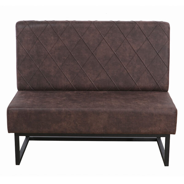 Horeca Bank | TROJE | Microvezel/Metaal | Brown | Zwarte Poten | Indoor | 1200x600x950(h)mm