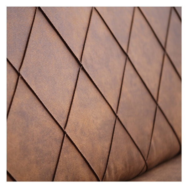 Horeca Bank | TROJE | Microvezel/Metaal | Cognac | Zwarte Poten | Indoor | 1200x600x950(h)mm