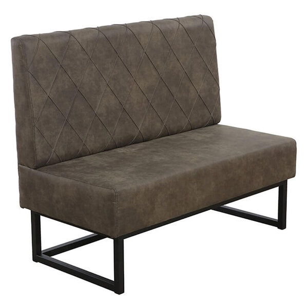 Horeca Bank | TROJE | Microvezel/Metaal | Olive | Zwarte Poten | Indoor | 1200x600x950(h)mm