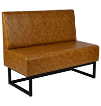 HC Horeca Bank | TROJE | Kunstleer/Metaal | Ary Cognac | Zwarte Poten | Indoor | 1200x600x950(h)mm 
