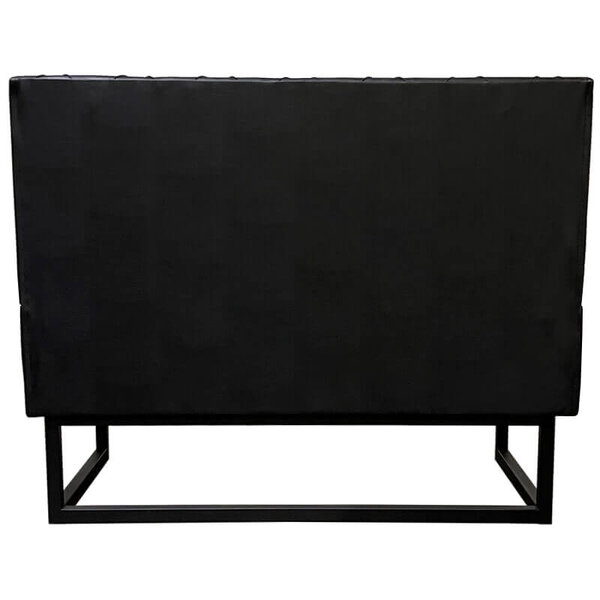 Horeca Bank | TROJE | Kunstleer/Metaal | Black | Zwarte Poten | Indoor | 1200x600x950(h)mm