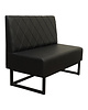 HC Horeca Bank | TROJE | Kunstleer/Metaal | Black | Zwarte Poten | Indoor | 1200x600x950(h)mm 