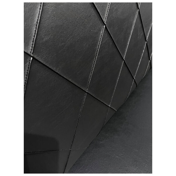 Horeca Bank | TROJE | Kunstleer/Metaal | Black | Zwarte Poten | Indoor | 1200x600x950(h)mm