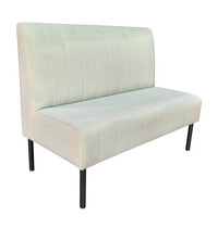 HC Horeca Bank | CALYPSO | Fluweel/Metaal | White | Zwarte Poten | Indoor | 1200x620x950(h)mm 