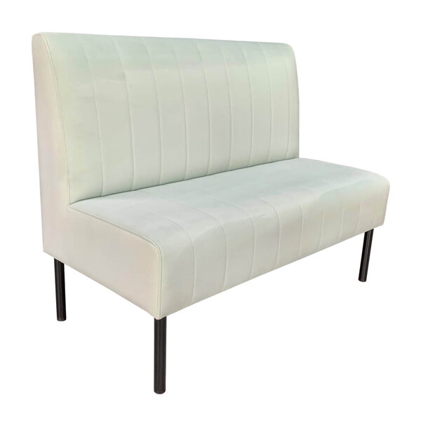 Horeca Bank | CALYPSO | Fluweel/Metaal | White | Zwarte Poten | Indoor | 1200x620x950(h)mm