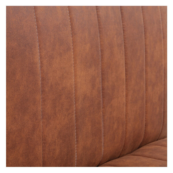 Horeca Bank | THEMIS | Microvezel/Metaal | Cognac | Zwarte Poten | Indoor | 1200x600x950(h)mm