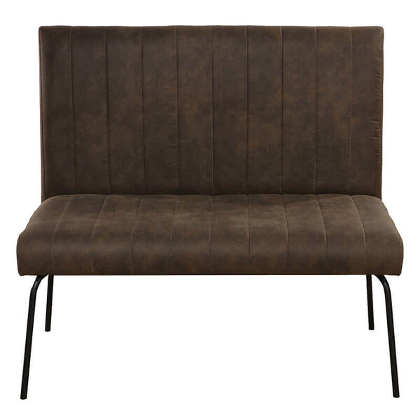 Horeca Bank | THEMIS | Microvezel/Metaal | Olive | Zwarte Poten | Indoor | 1200x600x950(h)mm