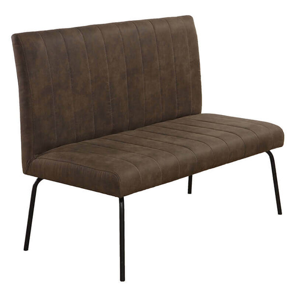 Horeca Bank | THEMIS | Microvezel/Metaal | Olive | Zwarte Poten | Indoor | 1200x600x950(h)mm