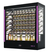 SAYL Wijnkoelvitrine | PAK | 50x 75cl | Zwart | +2°C/+6°C | Geforceerd | 4 Niveaus | Touchscreen + RGB LEDs | Wielen | 1015x620x1240(h)mm