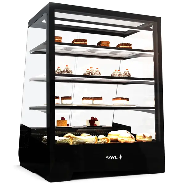 Koelvitrine | TOWER | Zwart | +4°C/+8°C | Geforceerd | 4 Niveaus | 710x535x900(h)mm