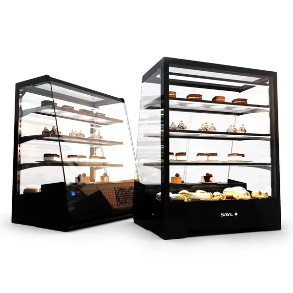 Koelvitrine | TOWER | Zwart | +4°C/+8°C | Geforceerd | 4 Niveaus | 710x535x900(h)mm