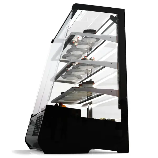 Koelvitrine | TOWER | Zwart | +4°C/+8°C | Geforceerd | 4 Niveaus | 710x535x900(h)mm