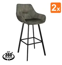 HC Barkrukken | BIAS | Fluweel/Metaal | Hunter | Zwarte Poten | Indoor | 2 Stuks | 500x570x1100(h)mm 