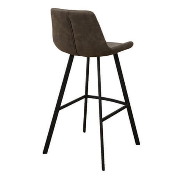 Barkrukken | EMPERIO | Kunstleer/Metaal | Black | Zwarte Poten | Indoor | 2 Stuks | 500x500x1080(h)mm