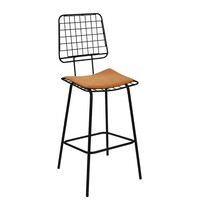HC Barkruk | RIO | Microvezel/Metaal | Cognac | Zwart Frame | Indoor | 450x450x1180(h)mm 