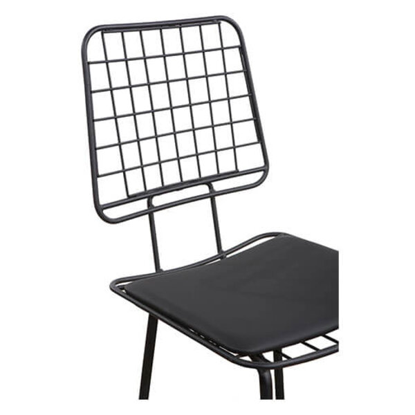Barkruk | RIO | Kunstleer/Metaal | Black | Zwart Frame | Indoor | 450x450x1180(h)mm