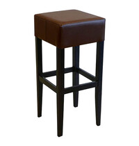 HC Barkruk | SANJA | Kunstleer/Hout | Brown | Wengé Frame | Indoor | 370x370x820(h)mm 