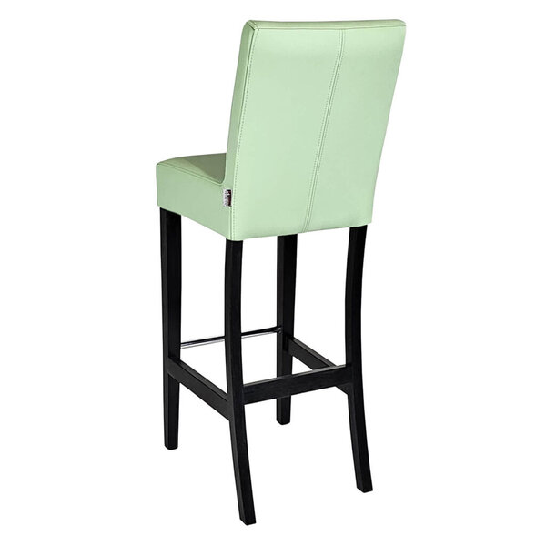 Barkruk | JARNO | Kunstleer/Hout | Mint Green | Wengé Poten | Indoor | 390x520x1110(h)mm